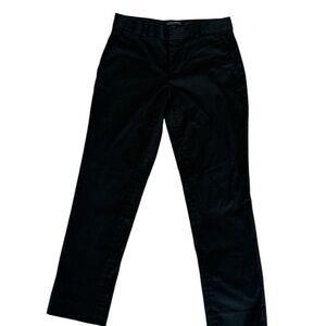 BANANA REPUBLIC BLACK AVERY STRAIGHT  ANKLE COTTON PANT SIZE 00